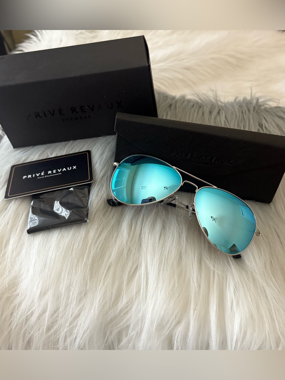 Prive Revaux “The Commando” Polarized Aviator Sunglasses - Blue